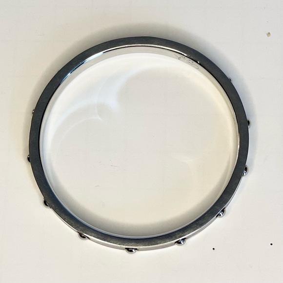 Coach Signature Silver and Plumb Studded Enamel Bangle Bracelet - Picture 3 of 7